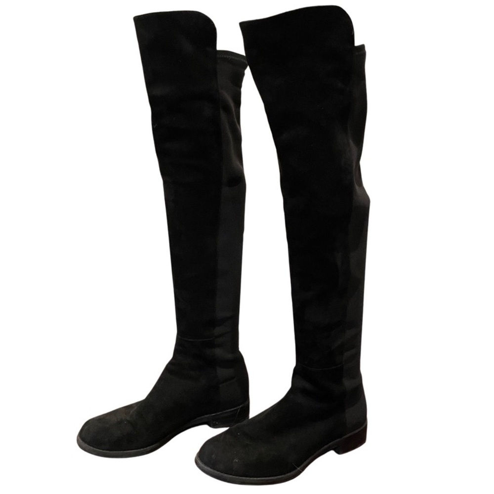 Stuart Weitzman 50/50 Black size 7.5 over-the-knee Boot